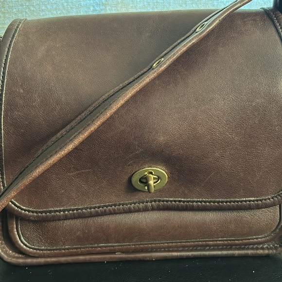 Vintage Coach Rambler brown Leather Legacy Shoulder Crossbody Bag 9061 - Picture 2 of 7
